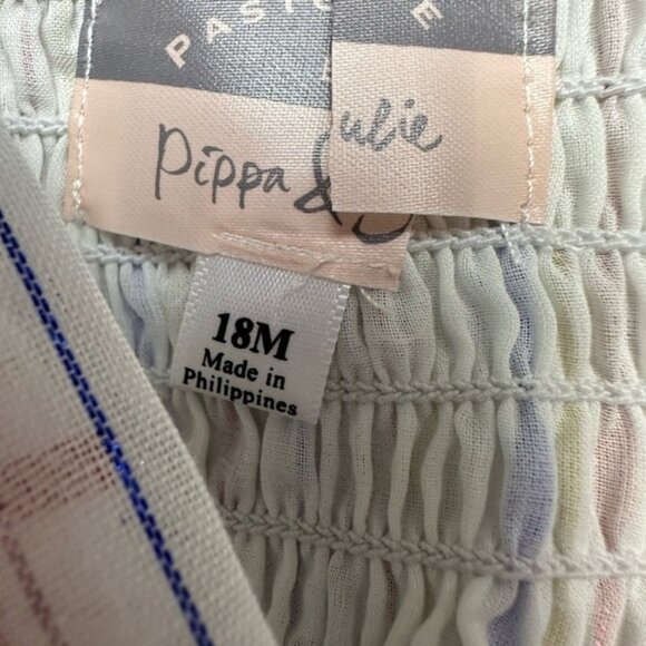 Pastourelle Striped Ruffle Glitter Romper Size 18 months - Picture 3 of 10